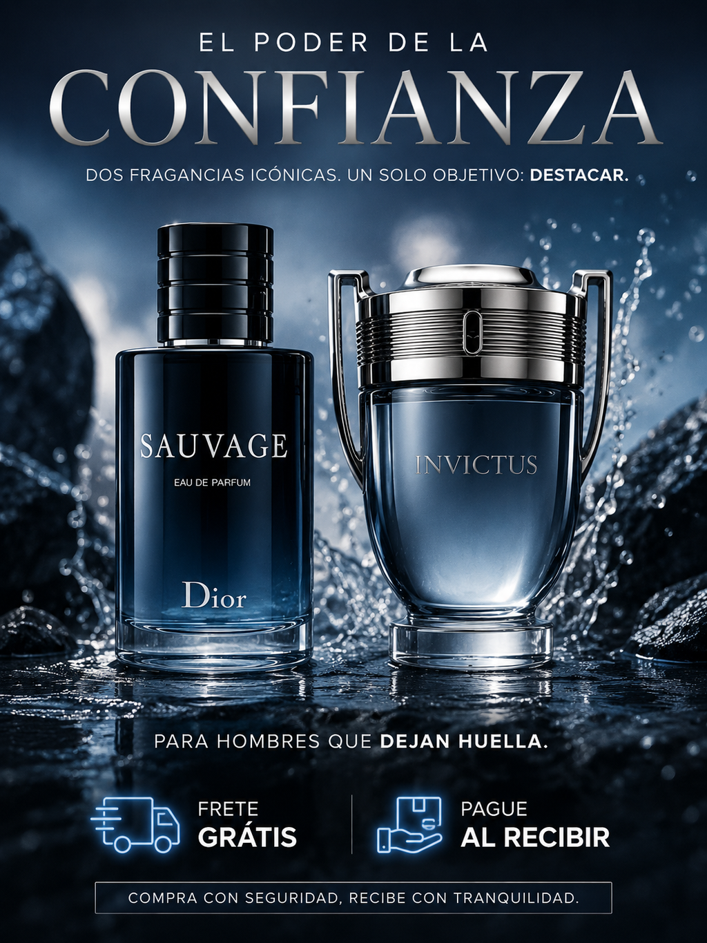 KIT 2 PERFUMES (SAUVAGE 100ML+ INVICTUS 100 ML)