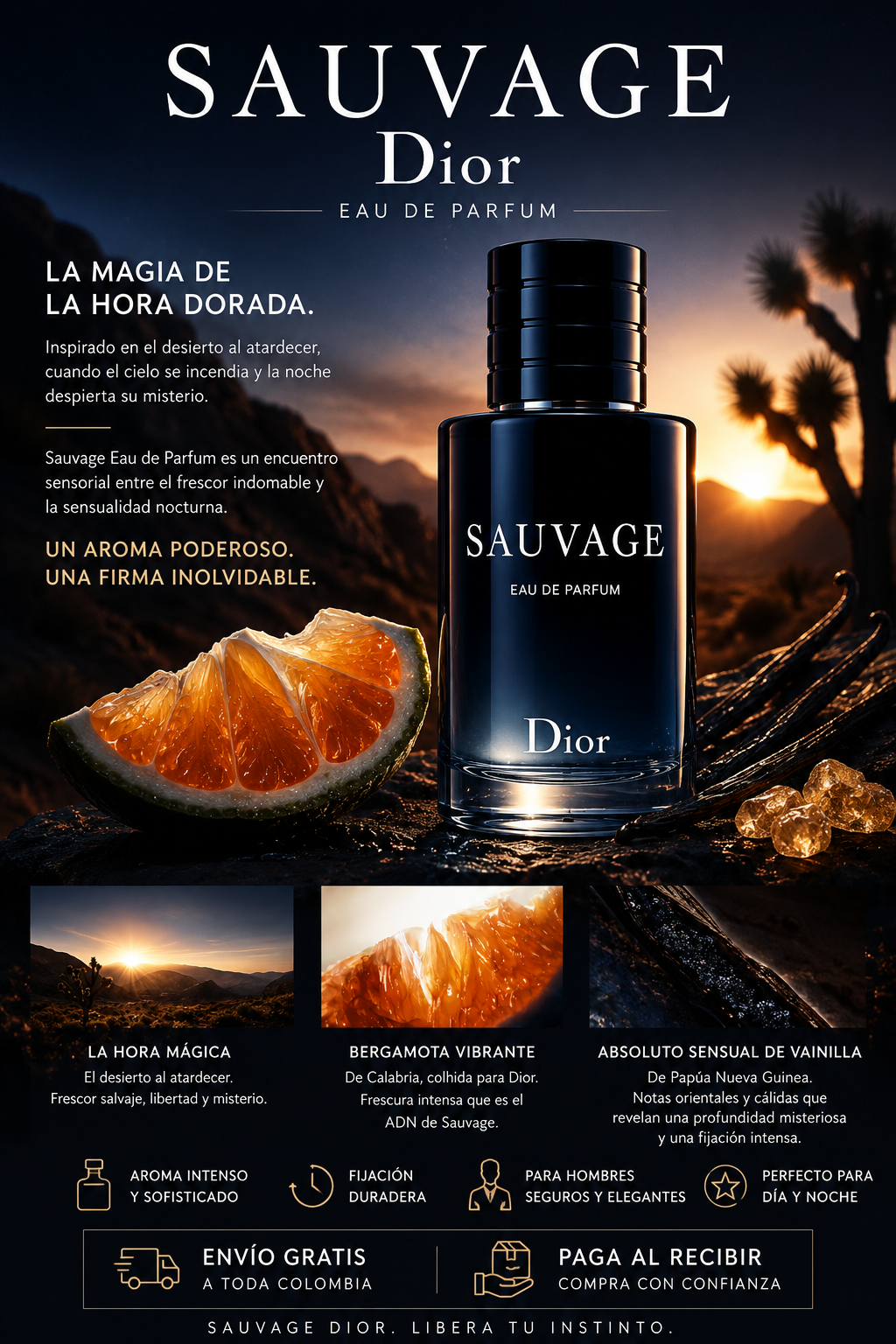 KIT 3 PERFUMES (SAUVAGE+INVICTUS+212VIP MEN)