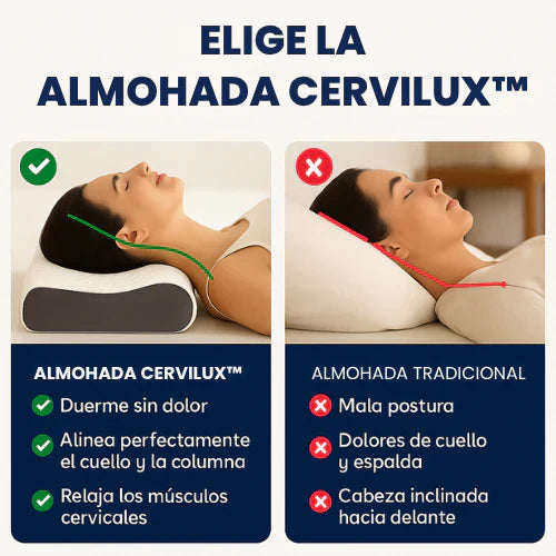 [PAGA 1 y LLEVASE 4] Almohada CerviLux™ Redescubre el placer de un descanso profundo y despertares sin dolor.
