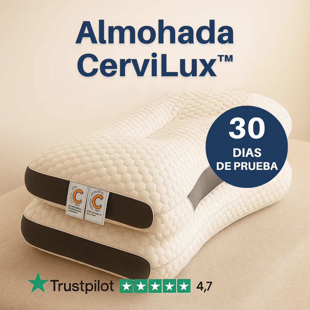 [PAGA 1 y LLEVASE 4] Almohada CerviLux™ Redescubre el placer de un descanso profundo y despertares sin dolor.