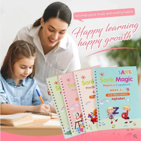 ✍️ Kit de Caligrafía Mágica Montessori  🌈 Aprendizaje divertido para niños