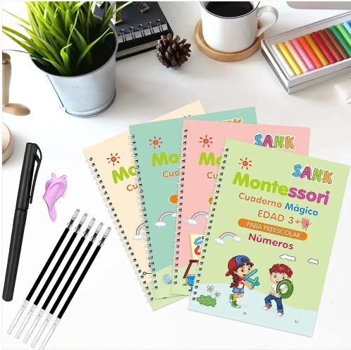✍️ Kit de Caligrafía Mágica Montessori  🌈 Aprendizaje divertido para niños