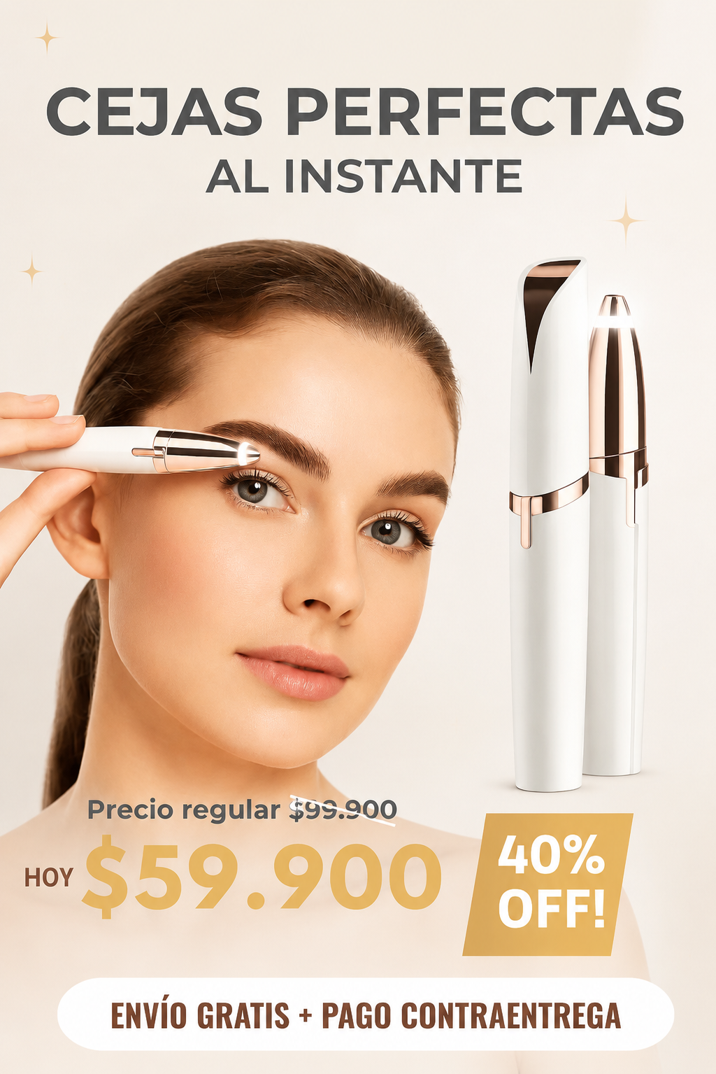 Depiladora Facial Flawless — Cejas Perfectas Sin Dolor
