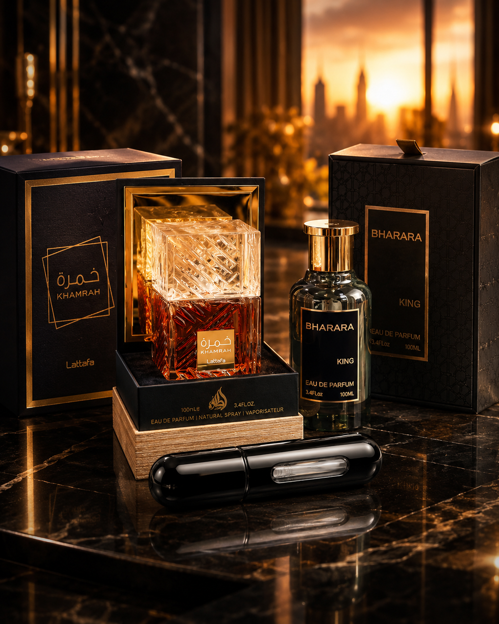 DÚO PERFUMES ( Khamrah + Bharara King ) + Regalo Perfumero 🎁