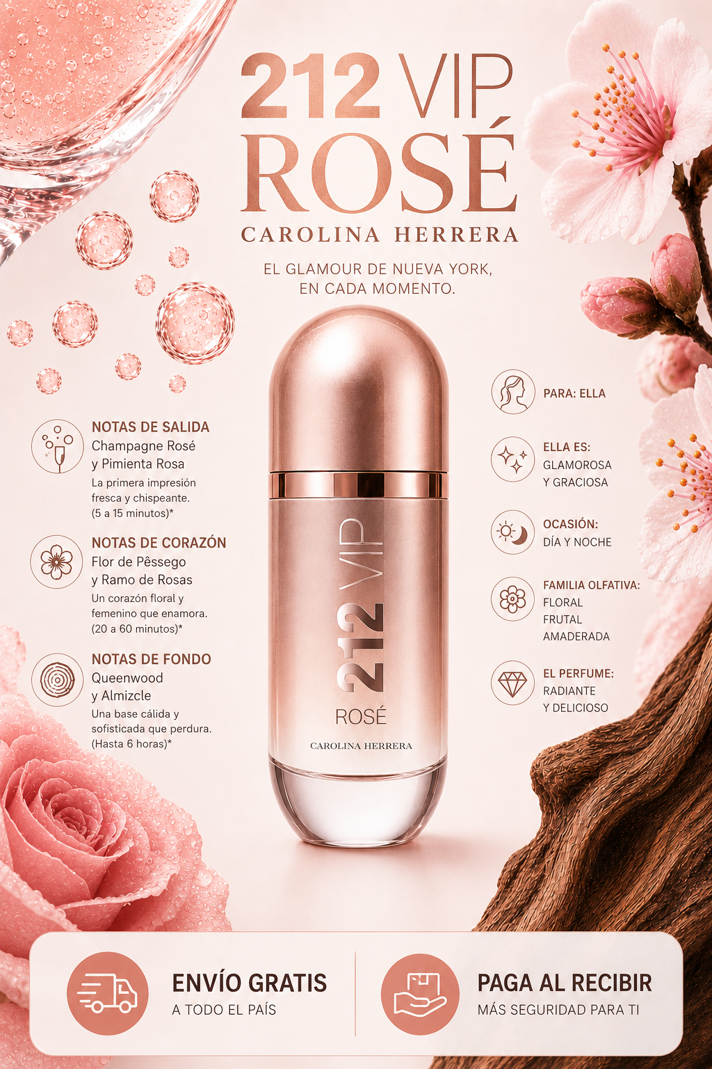 PERFUME 212 VIP ROSE CAROLINA HERRERA