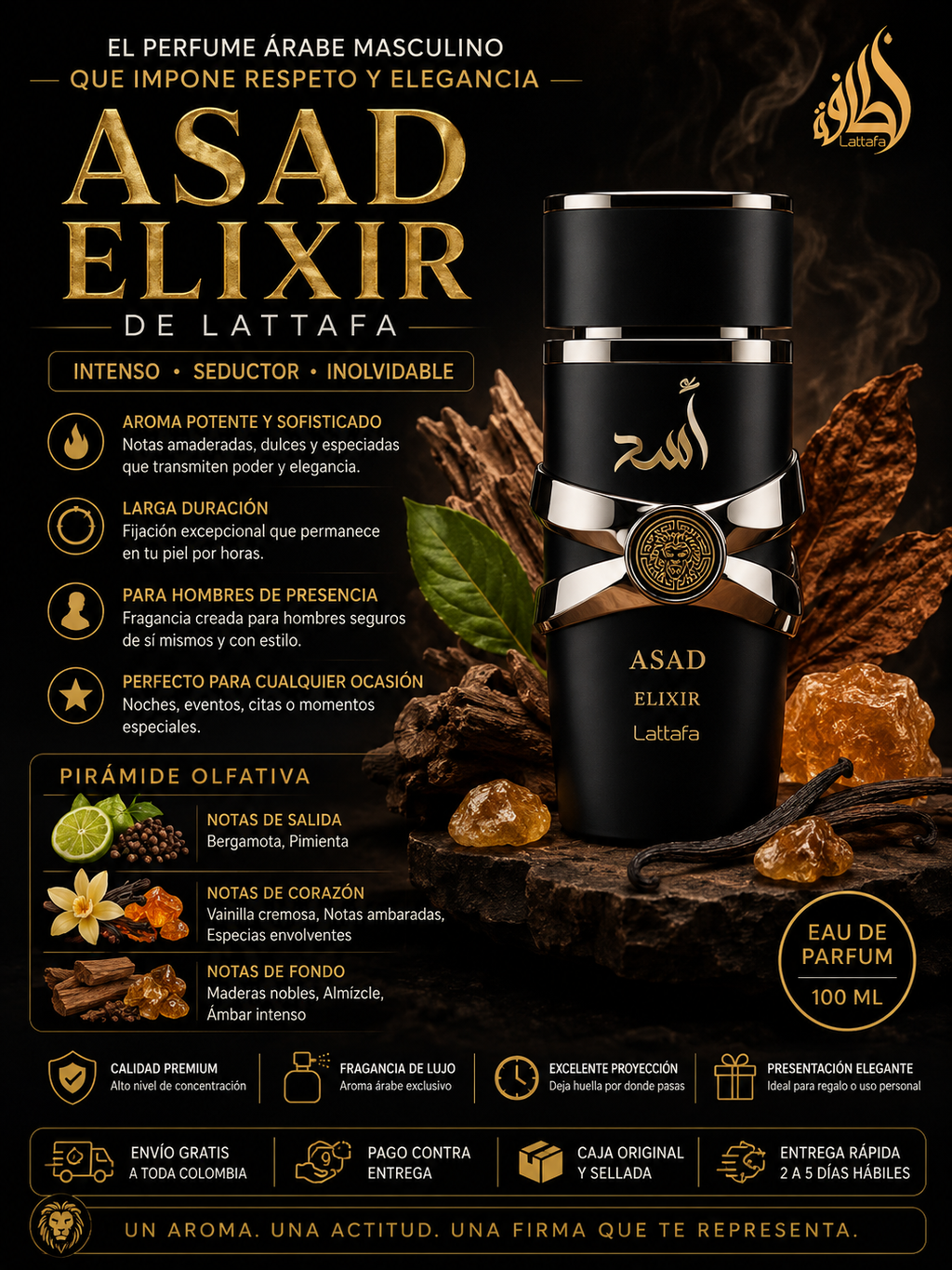 PERFUME ASAD ELIXIR + 1PERFUMERO