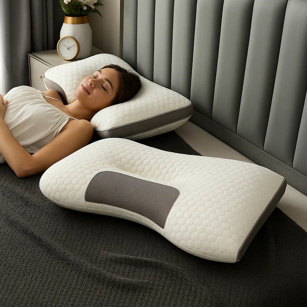 [PAGA 1 y LLEVASE 4] Almohada CerviLux™ Redescubre el placer de un descanso profundo y despertares sin dolor.