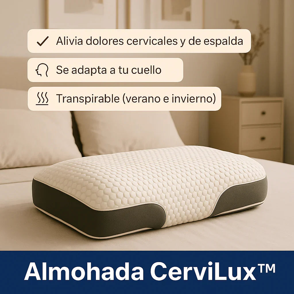 [PAGA 1 y LLEVASE 4] Almohada CerviLux™ Redescubre el placer de un descanso profundo y despertares sin dolor.